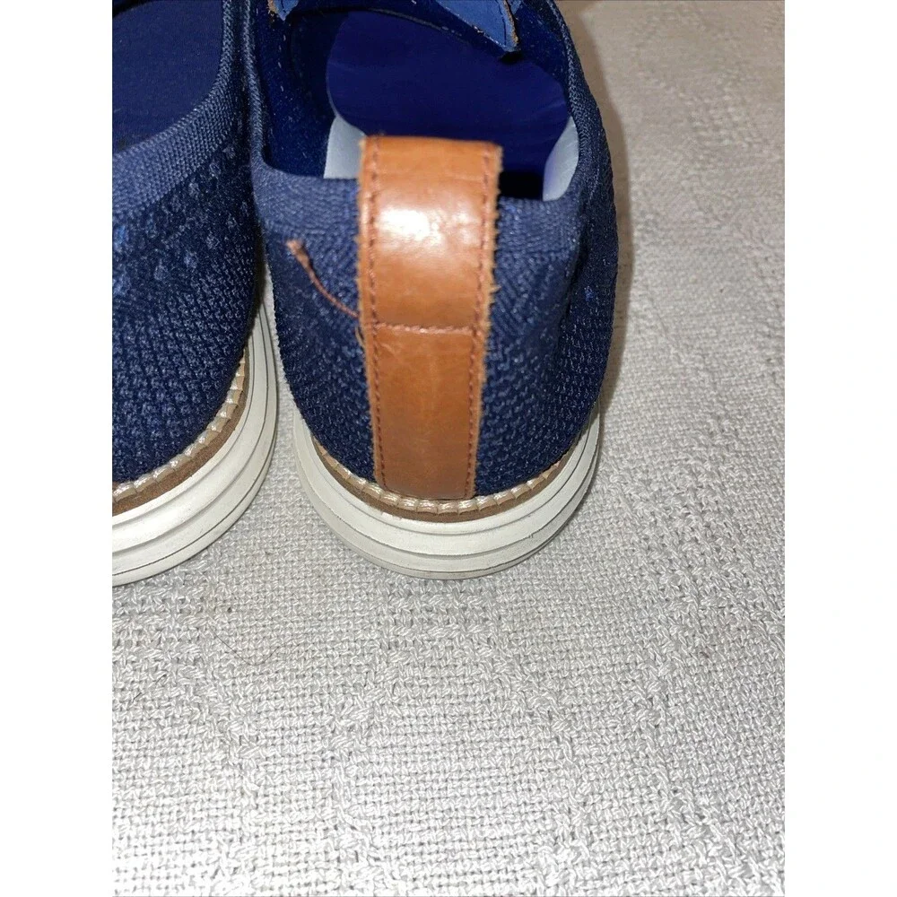 Cole Haan Original Grand Men’s Wingtip Casuals Size 9.5 M Blue Fabric Athleisure
